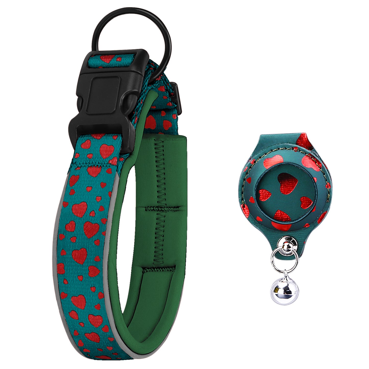 Premimum Leather Pet Collar With Airtag Tracker Case - Secure & Stylish!