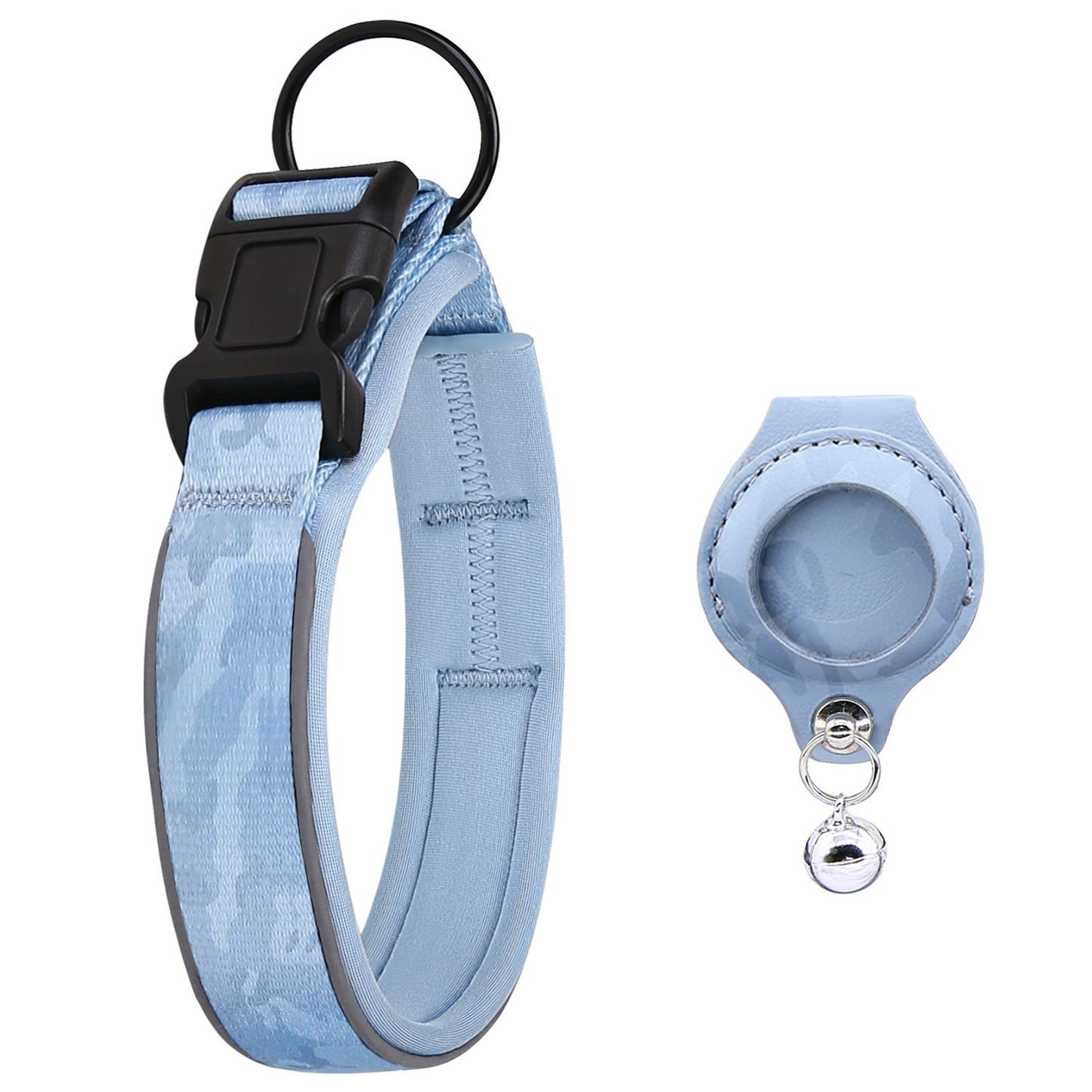 Premimum Leather Pet Collar With Airtag Tracker Case - Secure & Stylish!