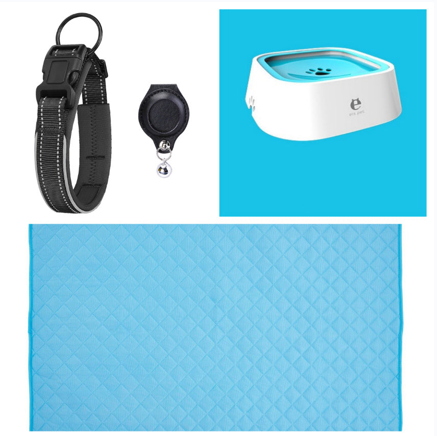 Premimum Leather Pet Collar With Airtag Tracker Case - Secure & Stylish!