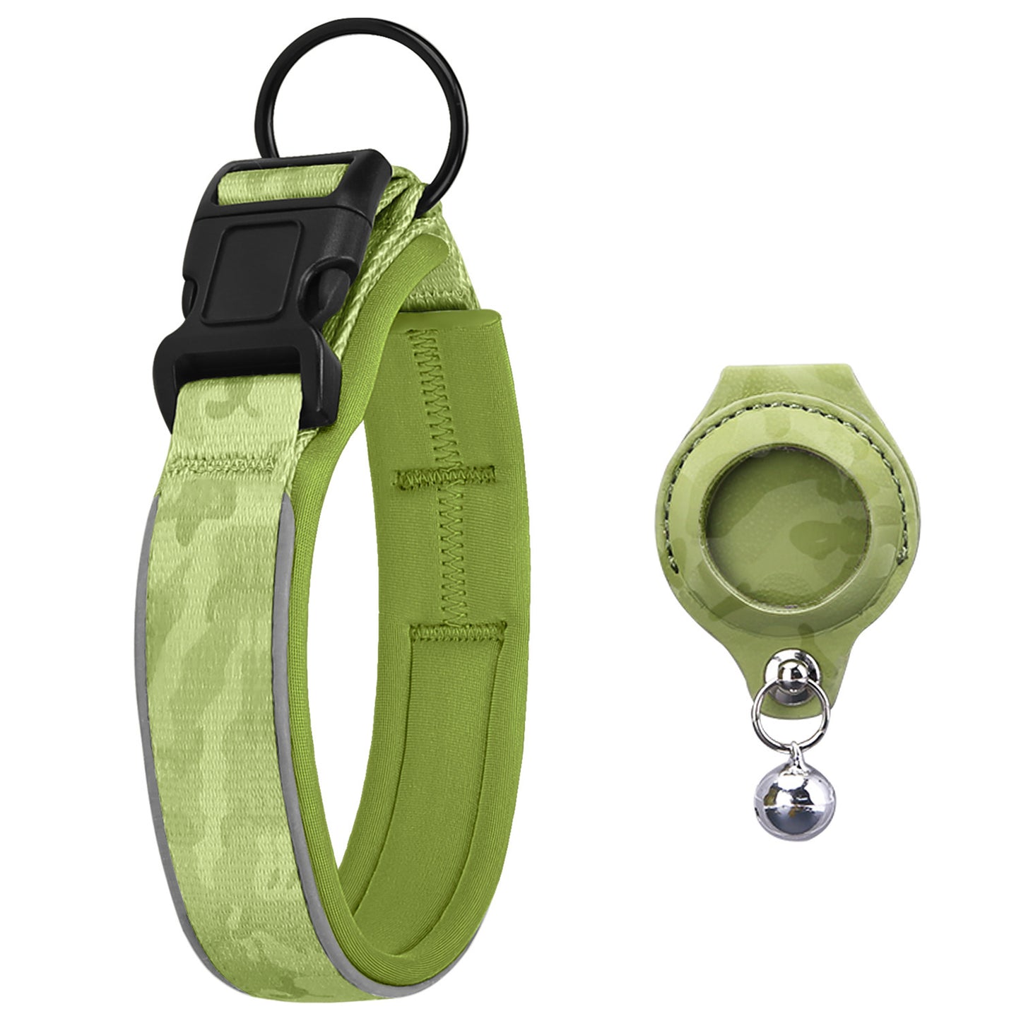 Premimum Leather Pet Collar With Airtag Tracker Case - Secure & Stylish!