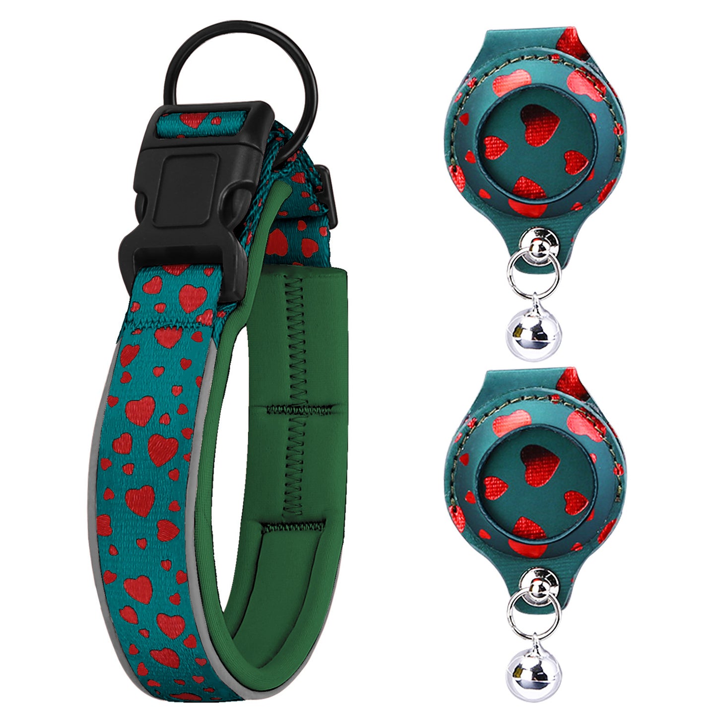 Premimum Leather Pet Collar With Airtag Tracker Case - Secure & Stylish!