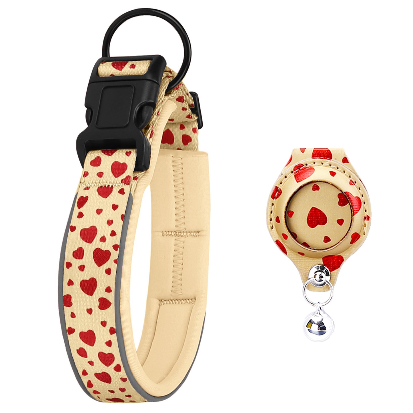Premimum Leather Pet Collar With Airtag Tracker Case - Secure & Stylish!